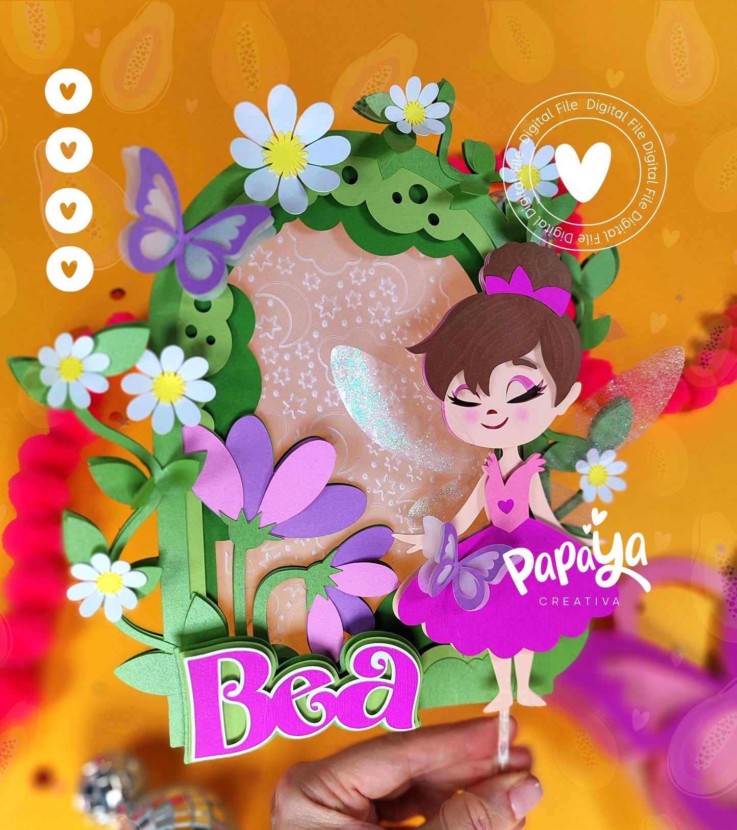 Adorable Fairy DIGITAL FILE Cake topper *does't include typography*
