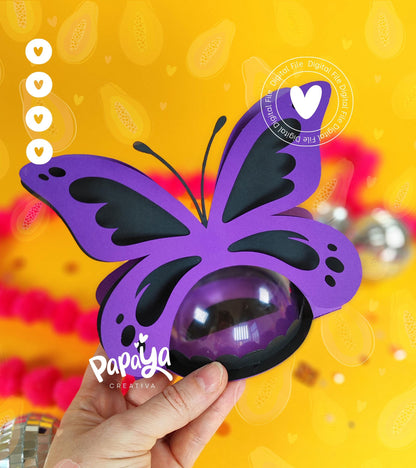 Butterfly DIGITAL FILE Candy Holder / dome size 8cm/ open and close system