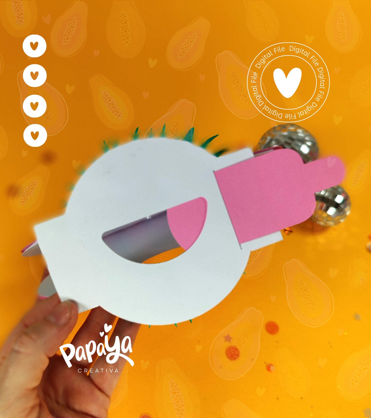 Cute Mushroom DIGITAL FILE Candy Holder / dome size 8cm/ open and close system