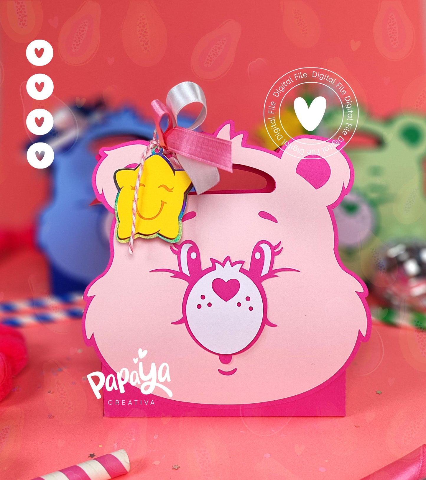 Lovely Bear BOX (DIGITAL FILE) SVG/STUDIO