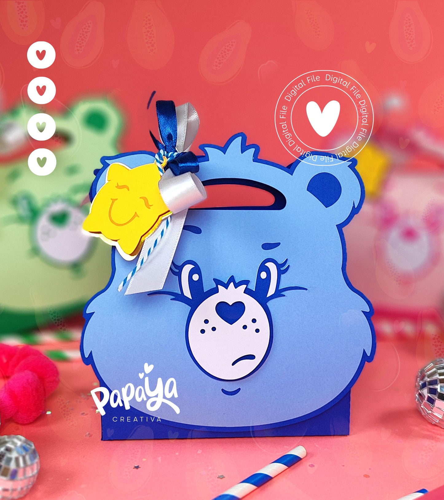 Lovely Bear BOX (DIGITAL FILE) SVG/STUDIO