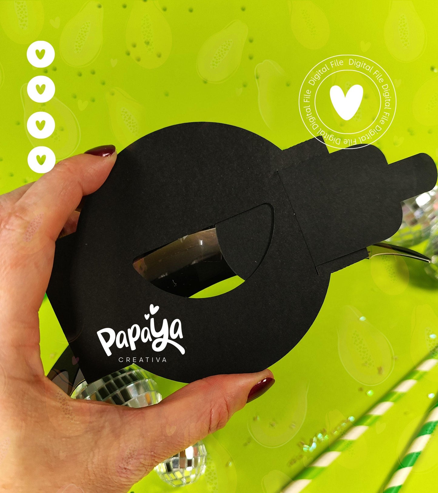 Adorable Black Dragon DIGITAL FILE Candy Holder / Dome Size 8cm*/ Open and close system