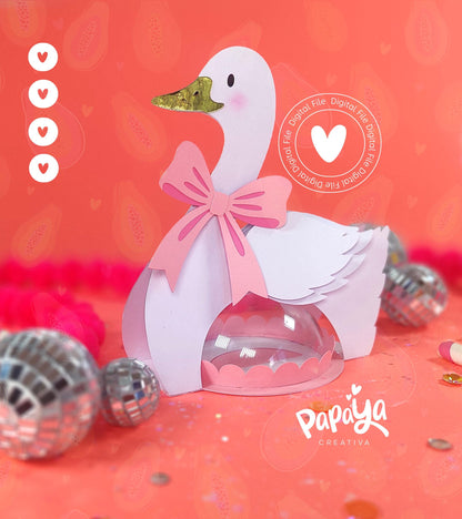 Adorable Goose DIGITAL FILE Candy Holder / Dome Size 8cm*/ Open and close system