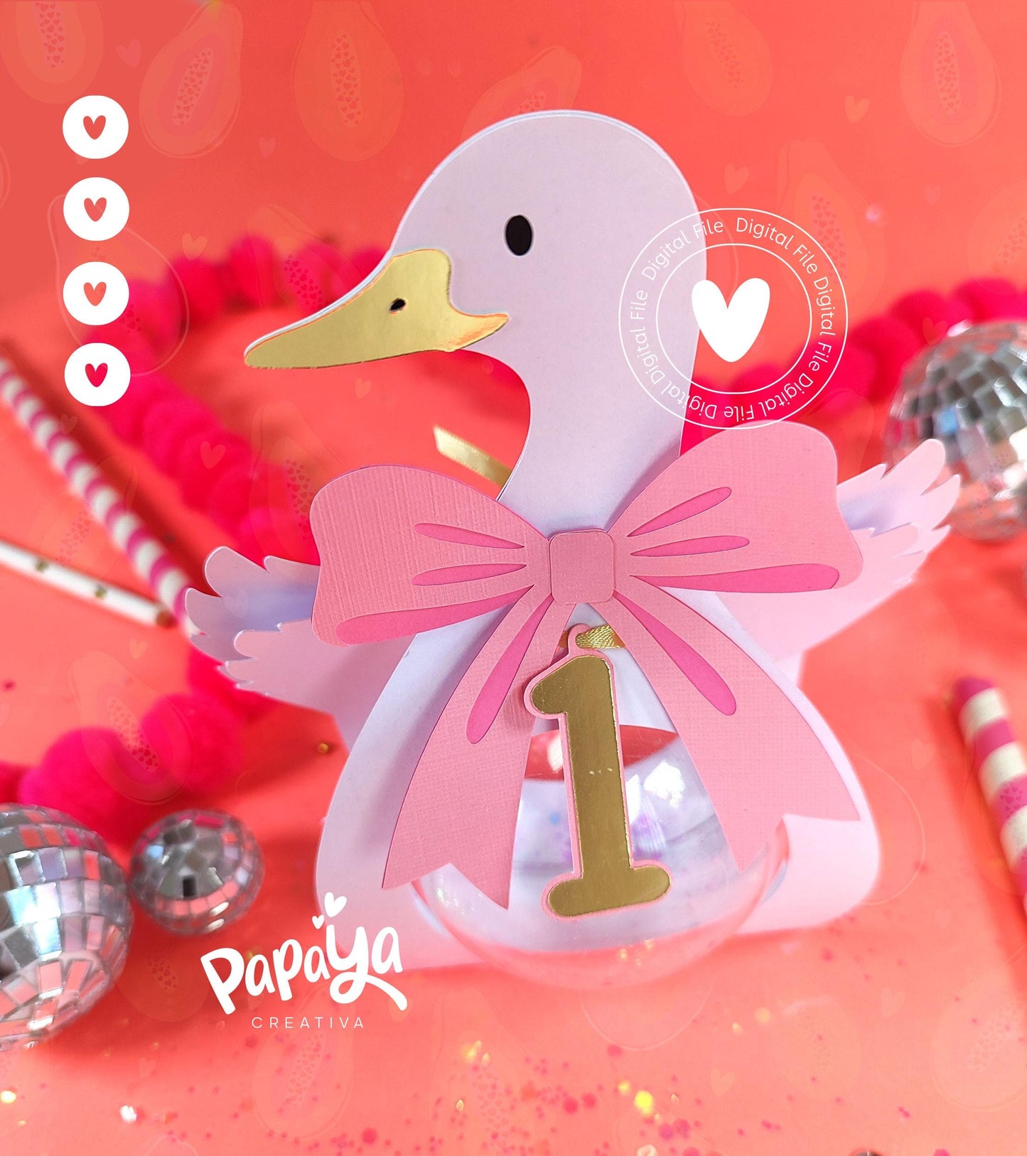 Adorable Goose DIGITAL FILE Ornament Holder / Ball Size 8cm*