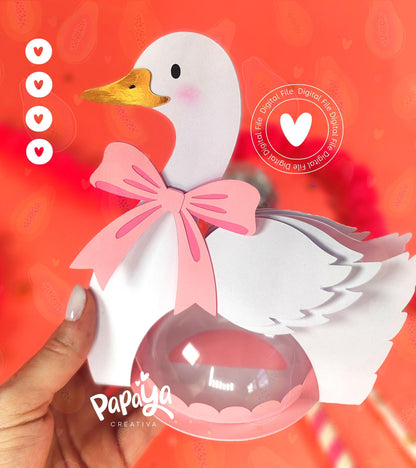 Adorable Goose DIGITAL FILE Candy Holder / Dome Size 8cm*/ Open and close system