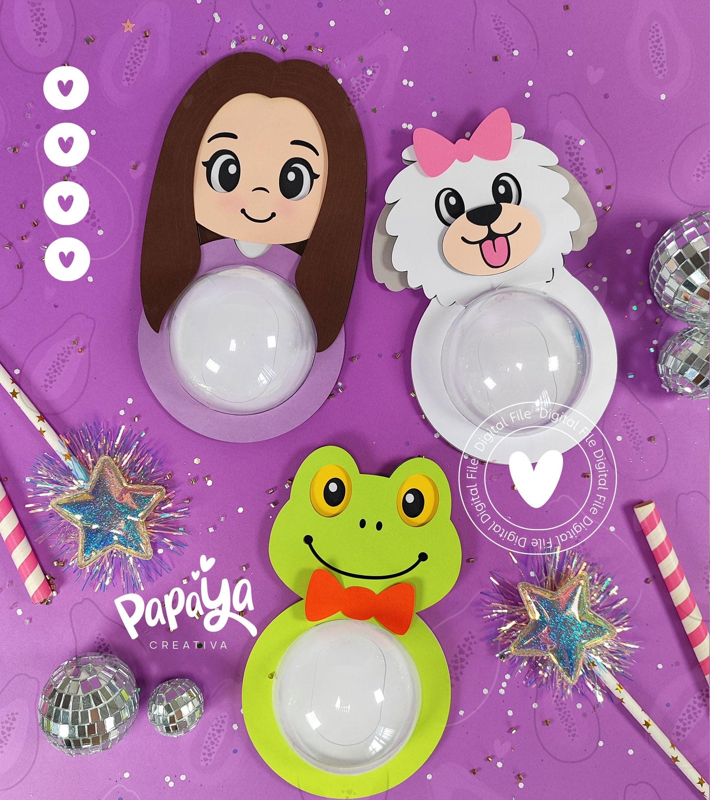 Frog & Friends Candy Holders *Open and close system* (DIGITAL FILE)