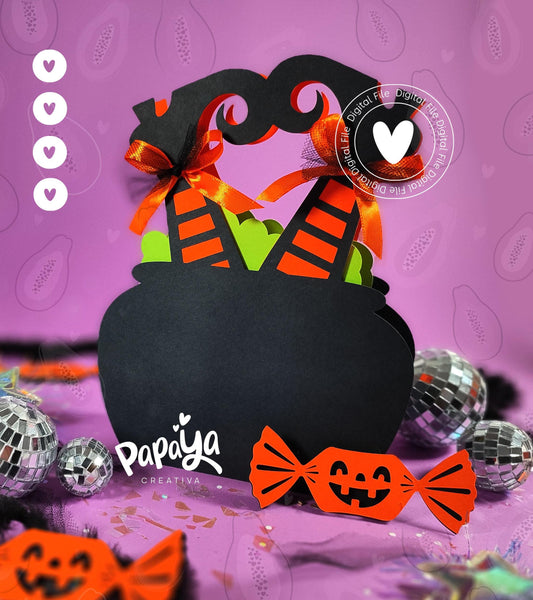 Witch in cauldron Bag (DIGITAL FILE)