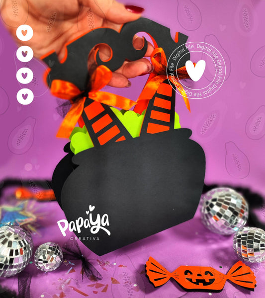 Witch in cauldron Bag (DIGITAL FILE)