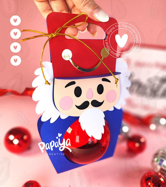 Nutcracker Ornament Holder (Digital File) SVG/ STUDIO Format Ball size 8cm