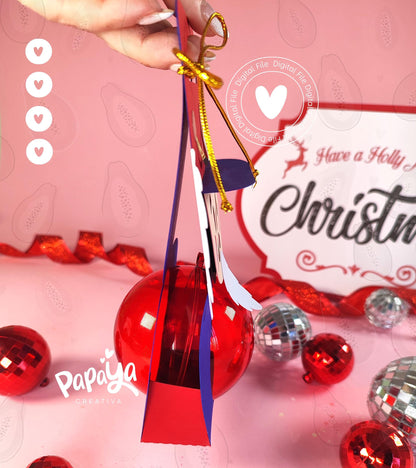Nutcracker Ornament Holder (Digital File) SVG/ STUDIO Format Ball size 8cm
