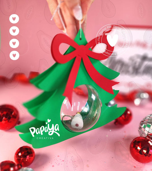 Christmas Tree Ornament Holder (Digital File) SVG/ STUDIO Format Ball size 8cm