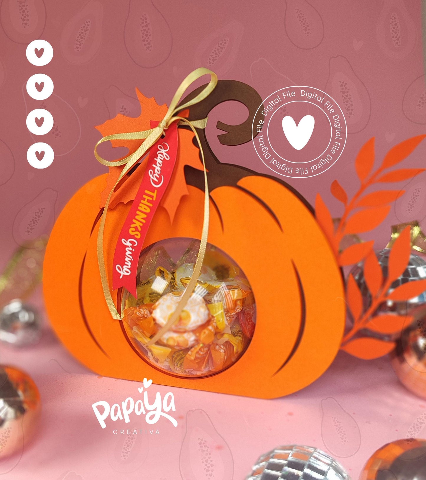 Thanksgiving Ornament Holder (DIGITAL FILE) Ball size 8cm