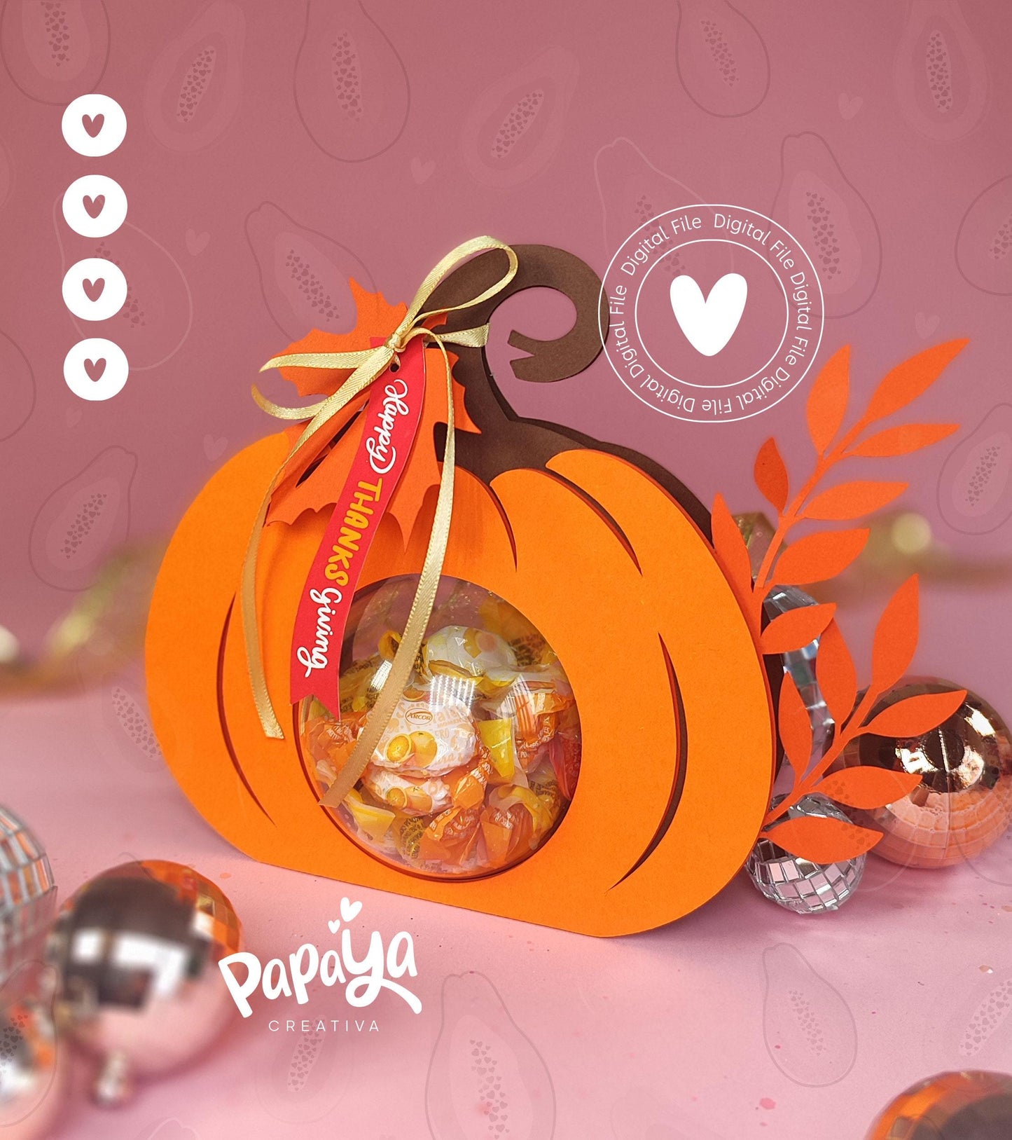Thanksgiving Ornament Holder (DIGITAL FILE) Ball size 8cm