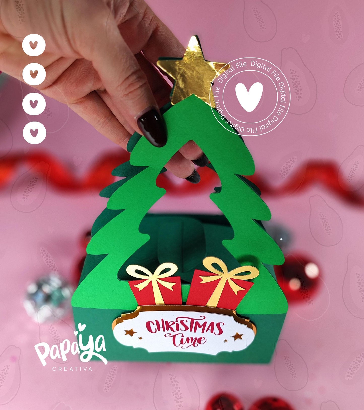 Christmas Tree Box (Digital File) SVG/ STUDIO Format