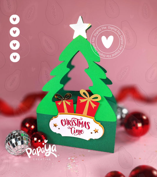 Christmas Tree Box (Digital File) SVG/ STUDIO Format