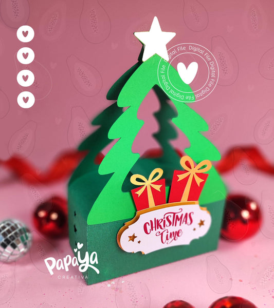 Christmas Tree Box (Digital File) SVG/ STUDIO Format