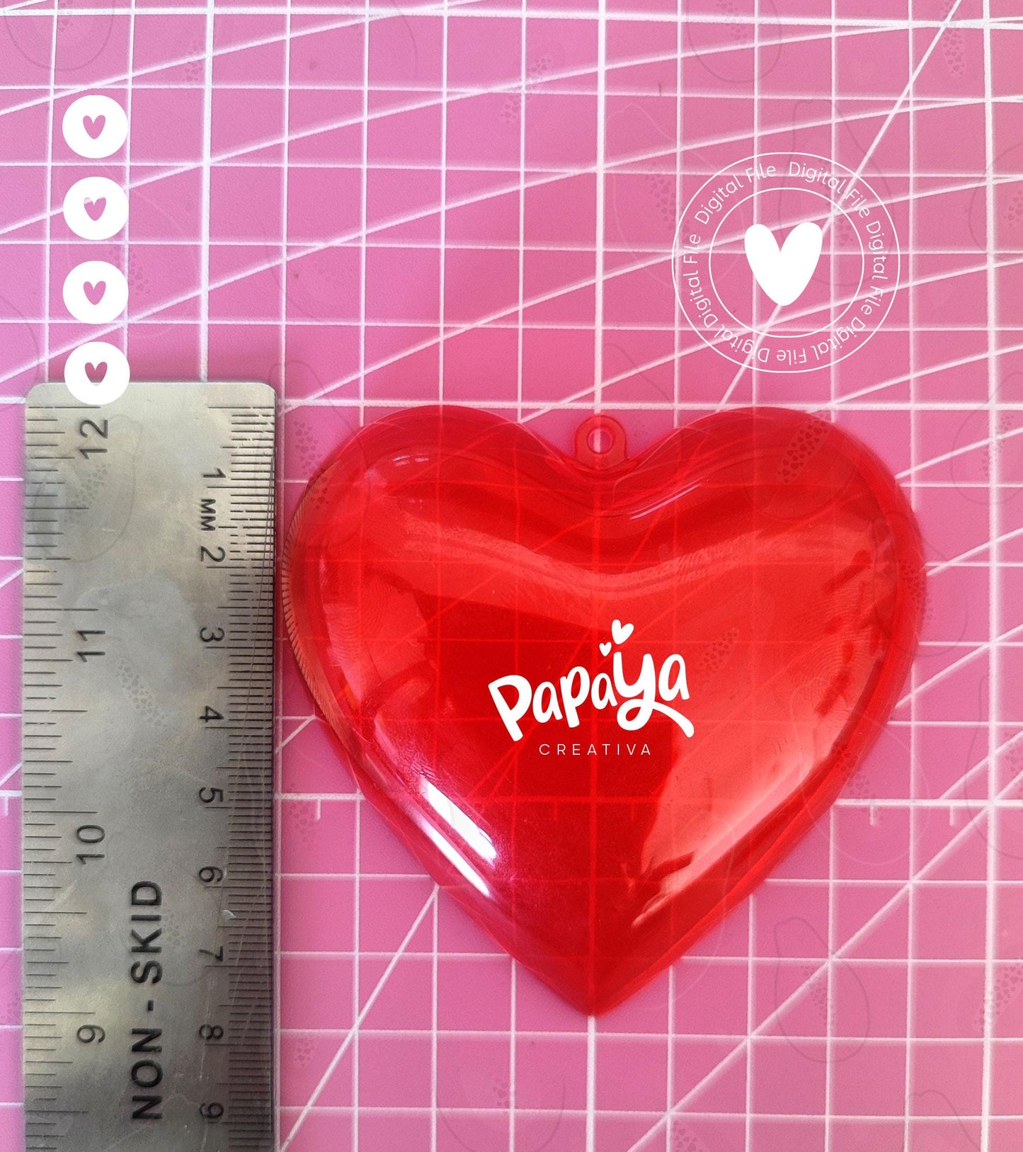 Heart Ornament Holder Digital File (Plastic Heart size 8cm) SVG/ STUDIO Format