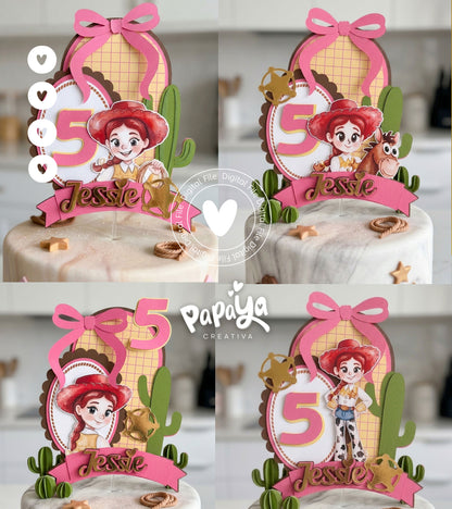 Adorable Cowgirl Cake Topper (DIGITAL FILE) svg/studio