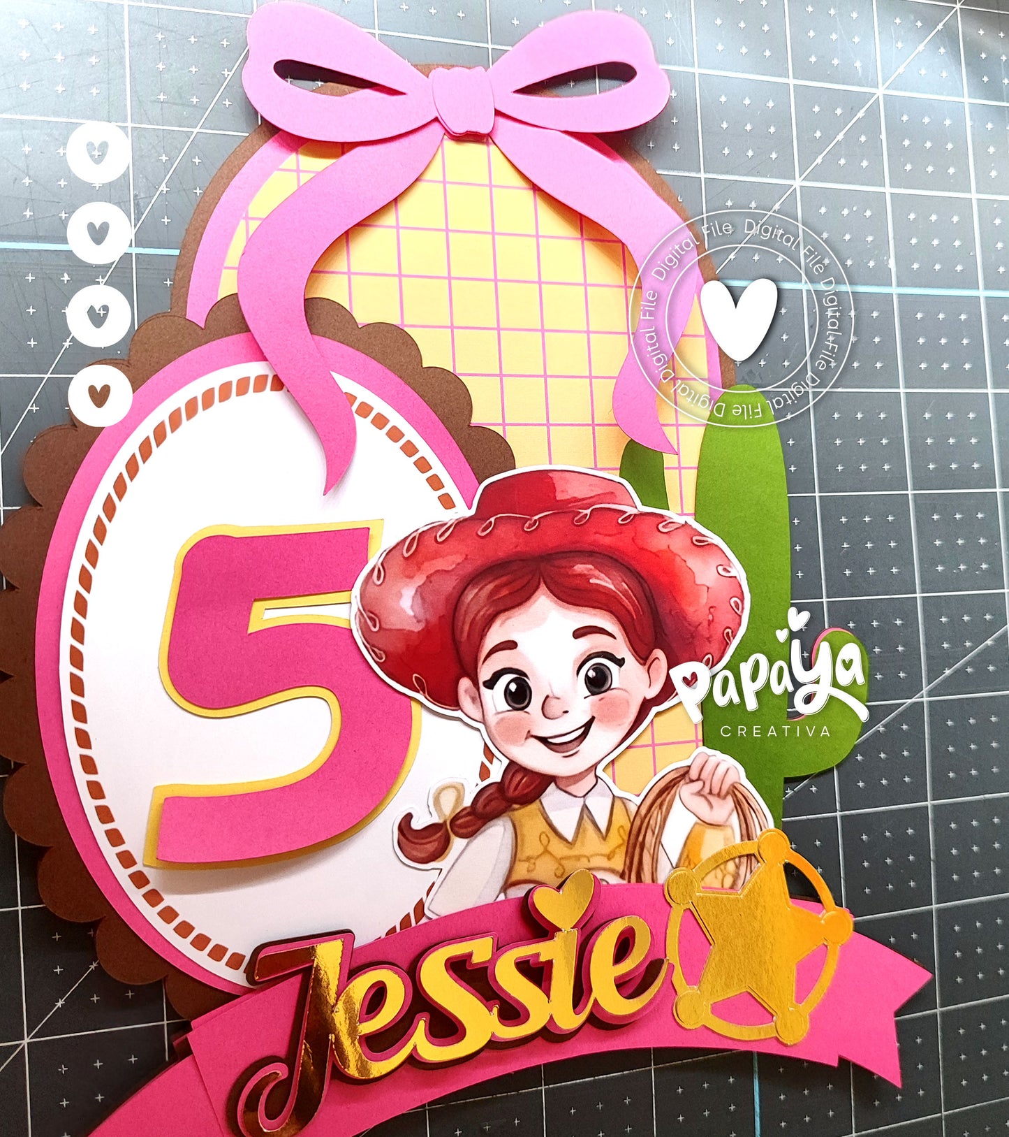 Adorable Cowgirl Cake Topper (DIGITAL FILE) svg/studio