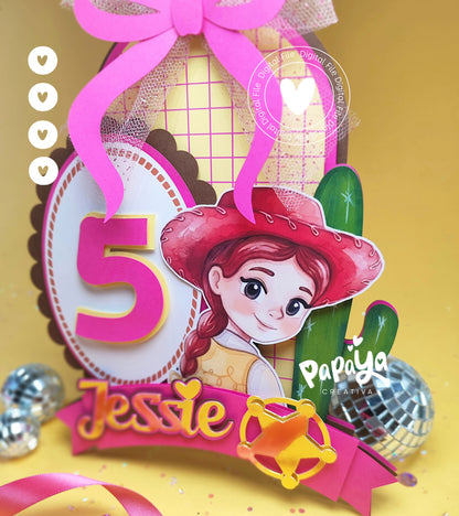 Adorable Cowgirl Cake Topper (DIGITAL FILE) svg/studio