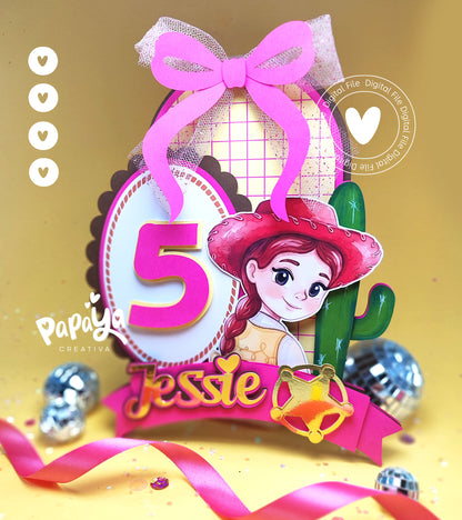 Adorable Cowgirl Cake Topper (DIGITAL FILE) svg/studio