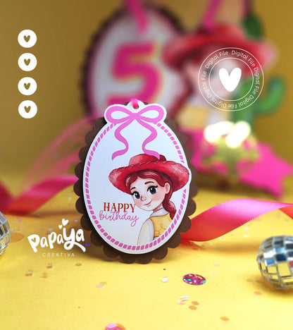 Adorable Cowgirl Cake Topper (DIGITAL FILE) svg/studio