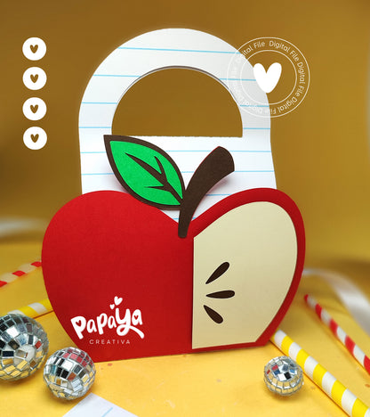 Apple design back-to-school Set Digital File (SVG/STUDIO) Dome size 8cm