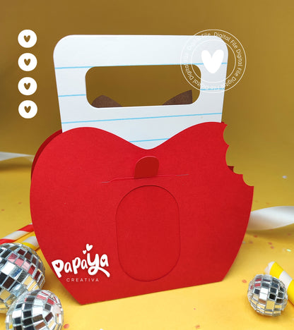 Apple design back-to-school Set Digital File (SVG/STUDIO) Dome size 8cm