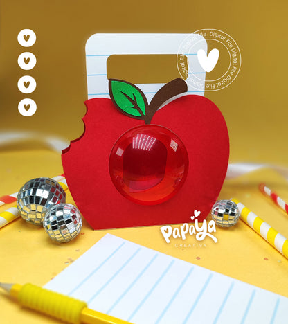 Apple design back-to-school Set Digital File (SVG/STUDIO) Dome size 8cm
