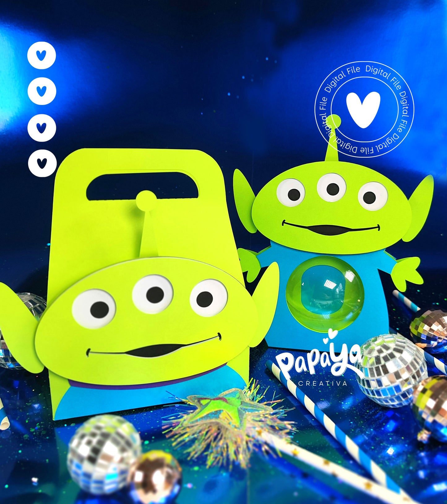 Alien SET Candy Holder & Box (DIGITAL FILE) svg/ studio