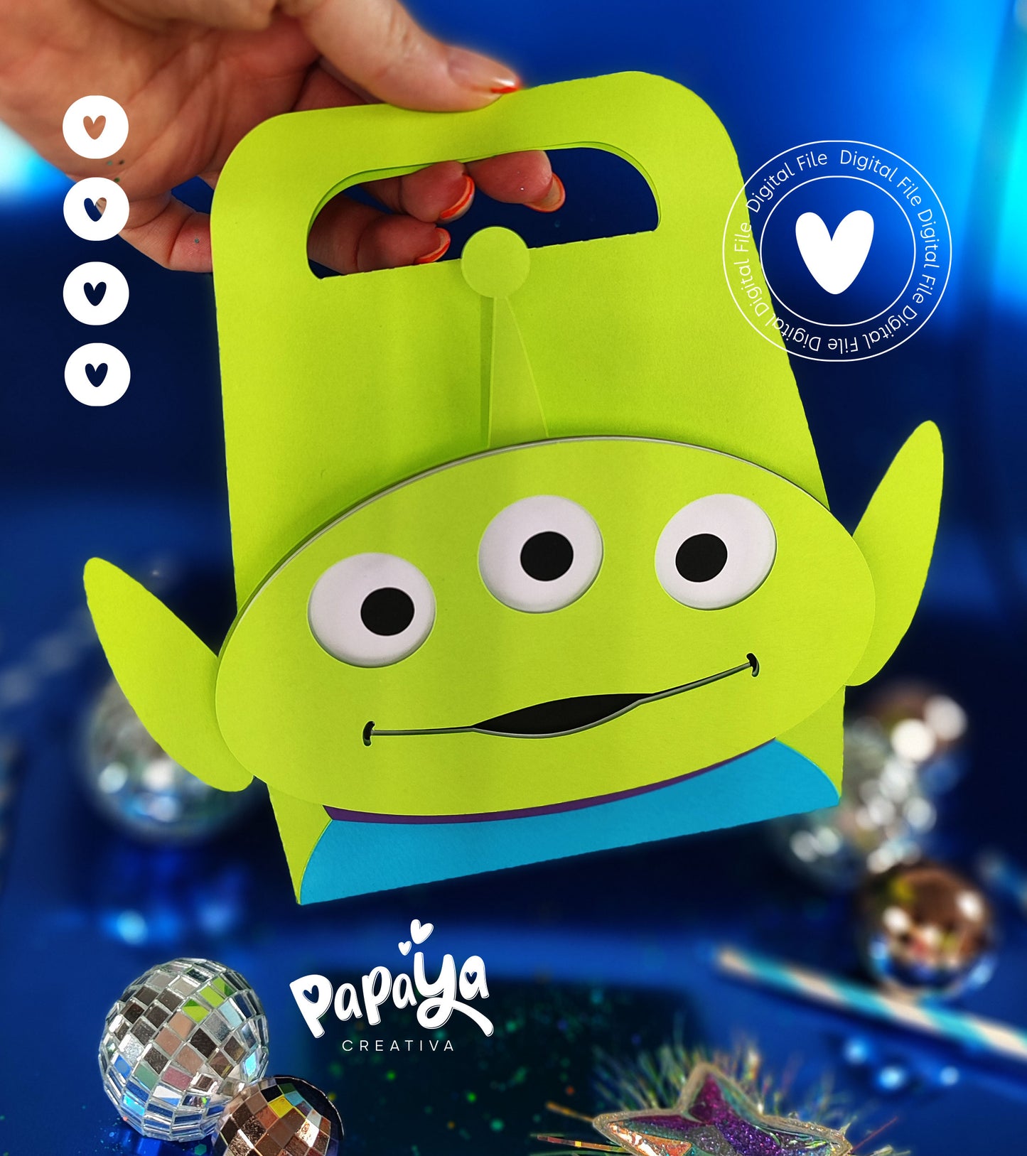 Alien SET Candy Holder & Box (DIGITAL FILE) svg/ studio