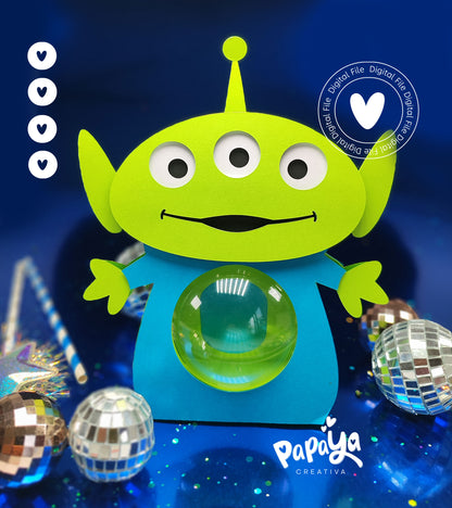 Alien SET Candy Holder & Box (DIGITAL FILE) svg/ studio