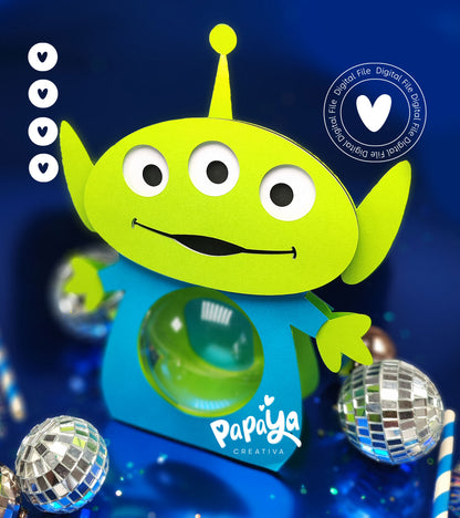 Alien SET Candy Holder & Box (DIGITAL FILE) svg/ studio