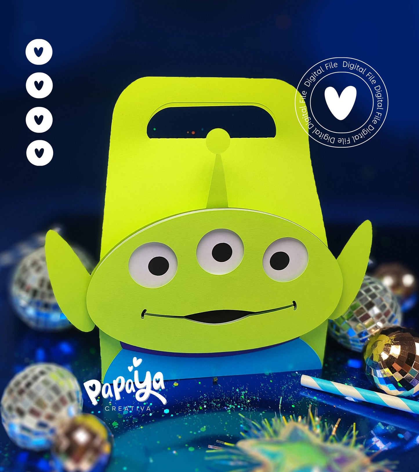 Alien SET Candy Holder & Box (DIGITAL FILE) svg/ studio