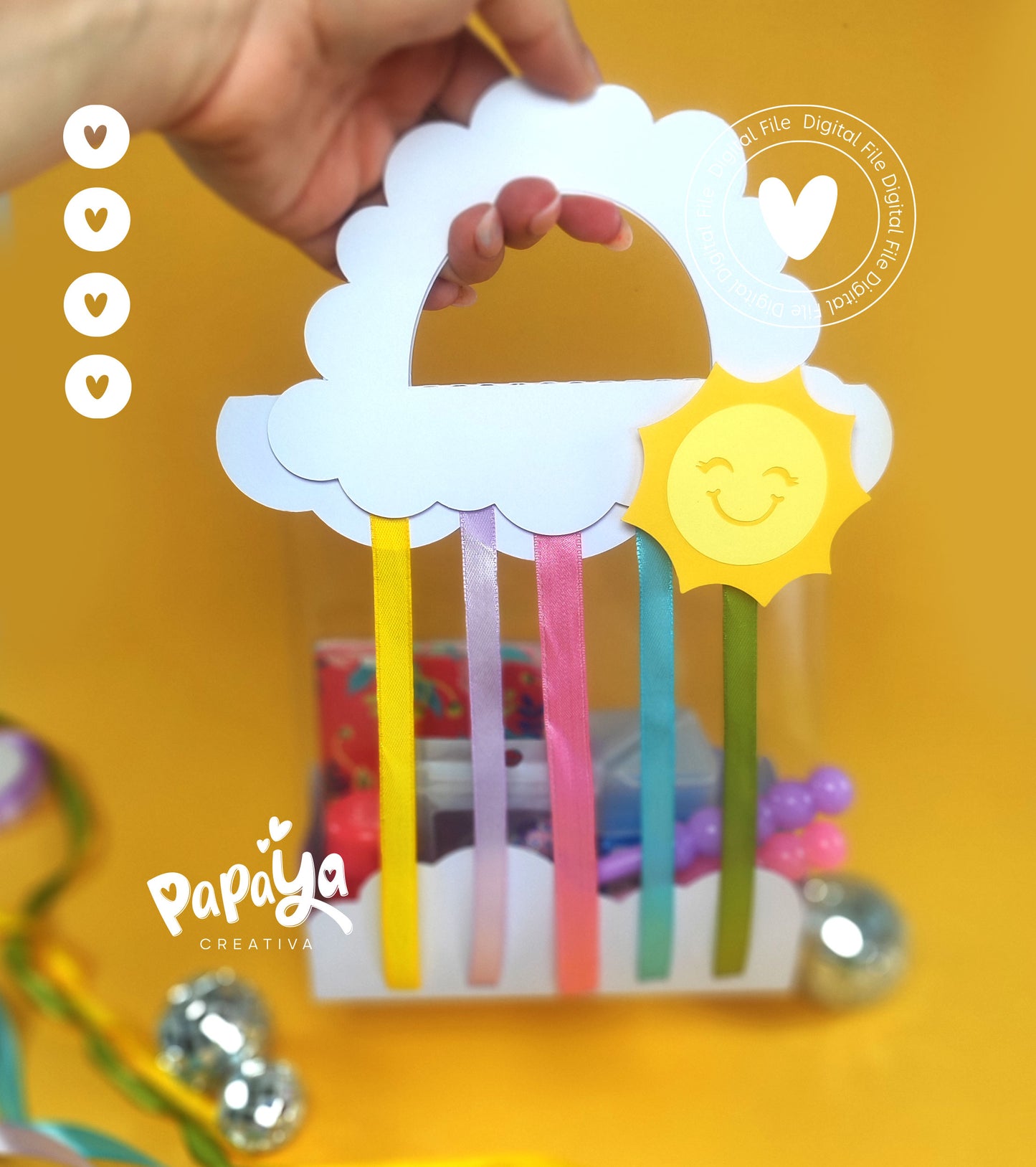 Clouds and rainbow Bag (DIGITAL FILE) svg/ studio