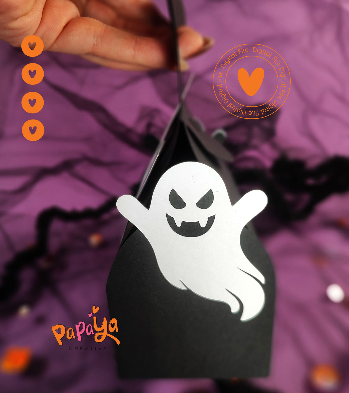Ghost Candie holder + Box Set (DIGITAL FILE) svg/studio