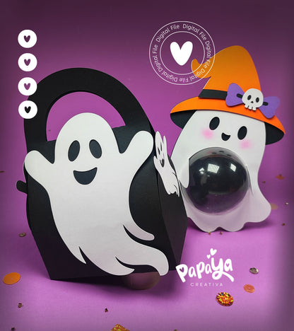 Ghost Candie holder + Box Set (DIGITAL FILE) svg/studio