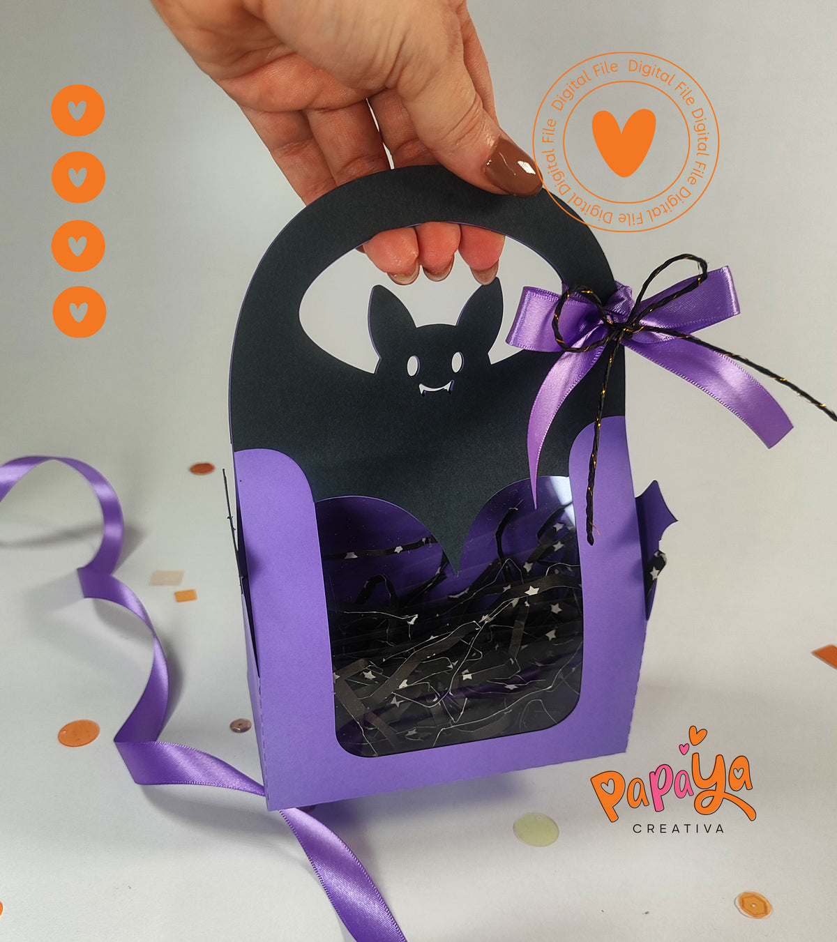 Bat Candie holder + Bag Set (DIGITAL FILE) svg/studio