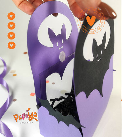 Bat Candie holder + Bag Set (DIGITAL FILE) svg/studio