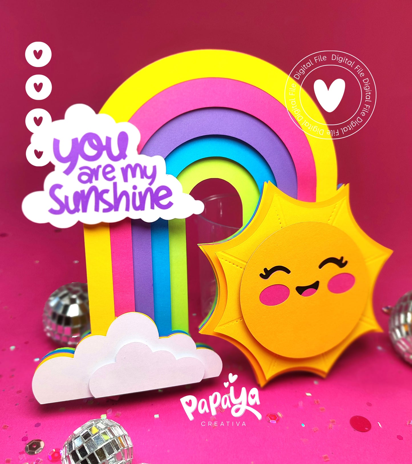 Sunshine SET Topper & Bag  (DIGITAL FILE) svg/ studio