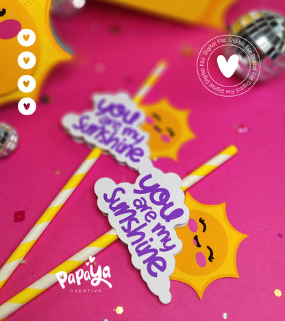 Sunshine SET Topper & Bag  (DIGITAL FILE) svg/ studio