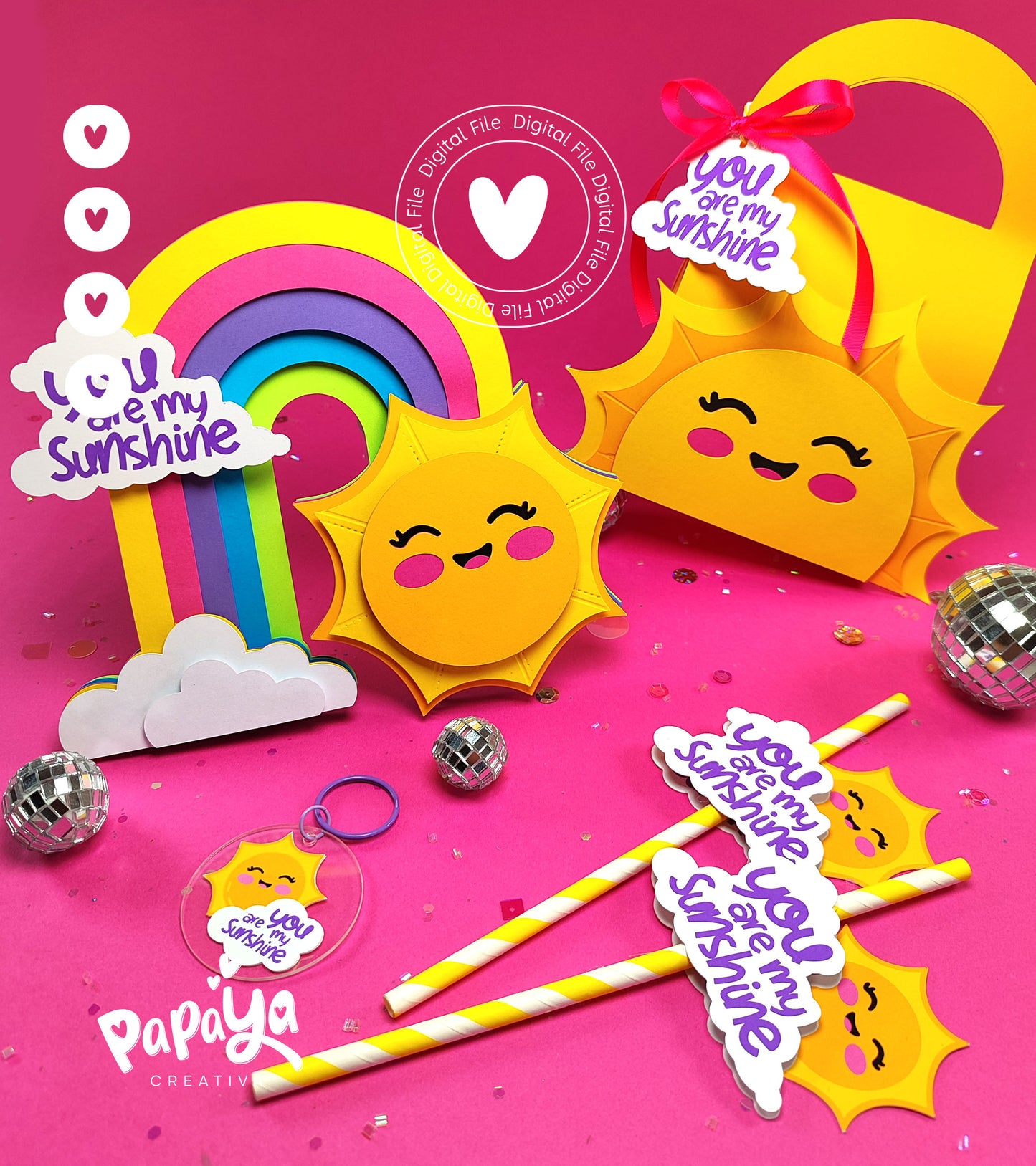 Sunshine SET Topper & Bag  (DIGITAL FILE) svg/ studio