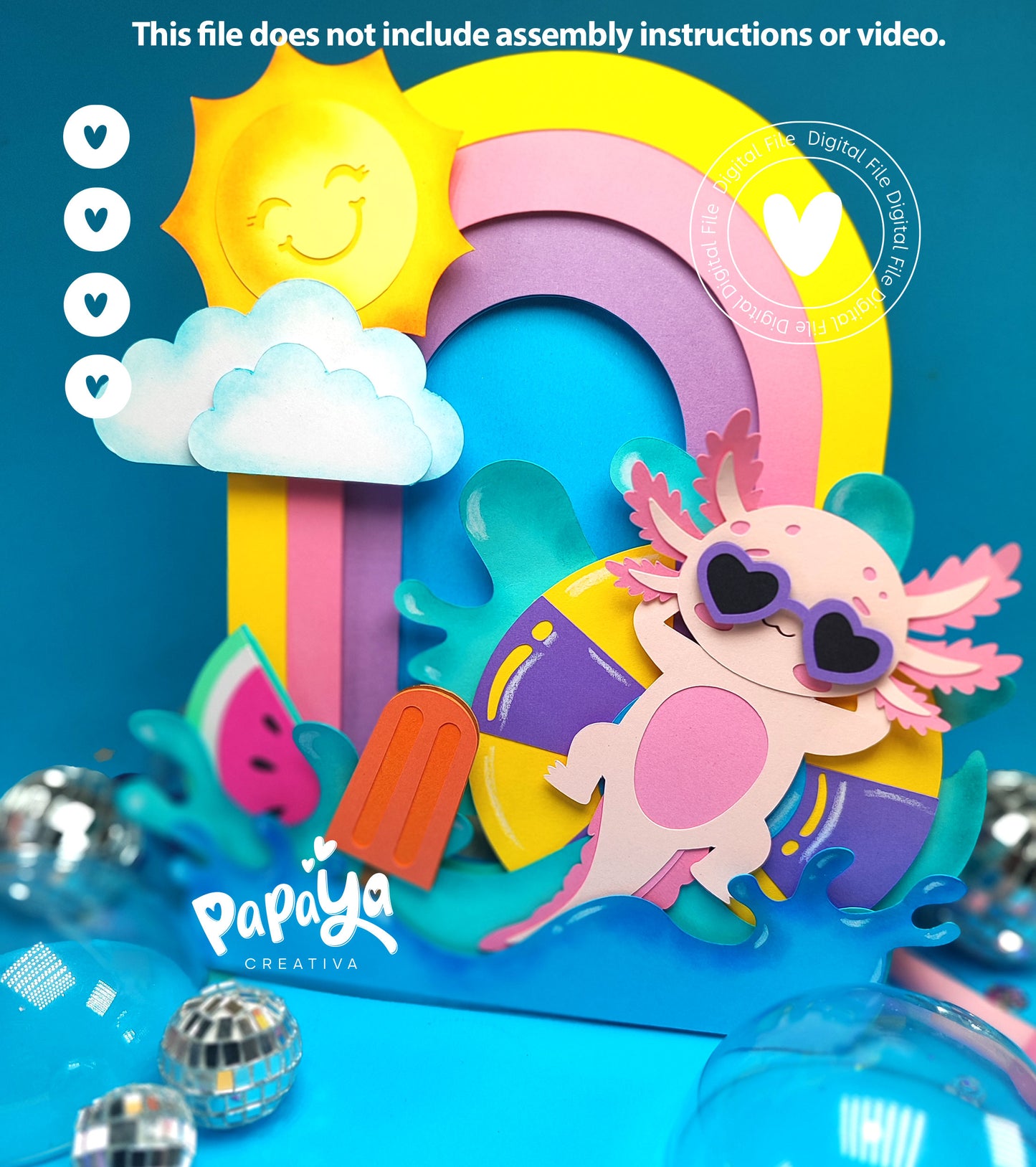 Axololt DIGITAL FILE Cake topper (svg-studio)