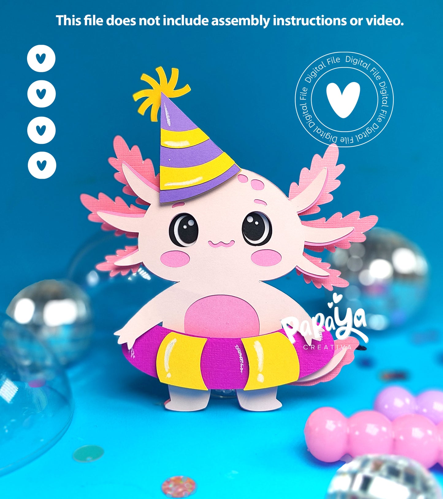 Axololt DIGITAL FILE Cake topper (svg-studio)