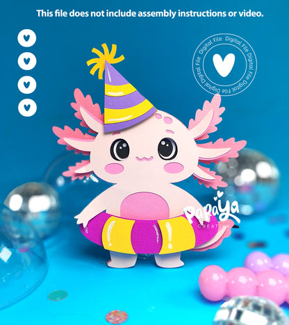 Axololt DIGITAL FILE Cake topper (svg-studio)