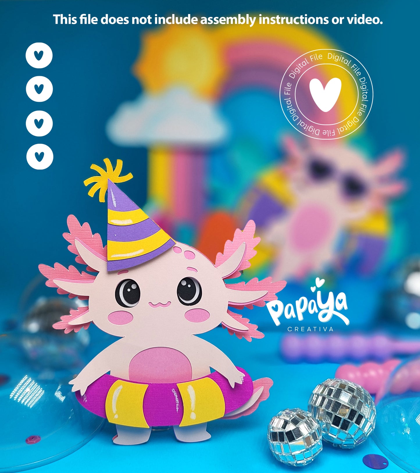 Axololt DIGITAL FILE Cake topper (svg-studio)