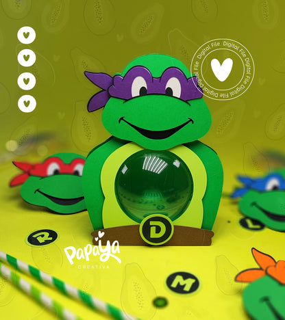 Ninja T Set  (Candy Holder & Box) Digital File only SVG/STUDIO